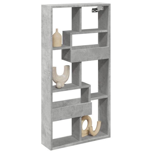 vidaXL Armario de pared madera ingenier&iacute;a gris hormig&oacute;n 50x15x100 cm