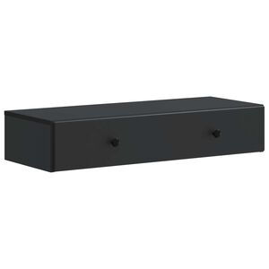 vidaXL Mesa Lateral Montada en la Pared Negro 87,5 x 34,5 x 17 cm