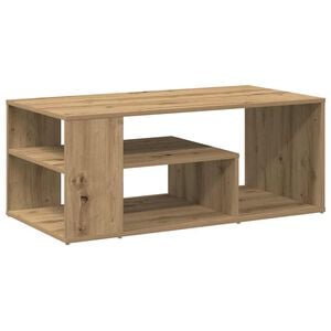 vidaXL Mesa de centro madera contrachapada roble artisan 100x50x40 cm