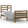 vidaXL Estructura cama sin colch&oacute;n madera maciza marr&oacute;n miel 90x200 cm