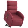 vidaXL Sill&oacute;n de masaje elevable el&eacute;ctrico tela rojo tinto