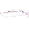 vidaXL Tablero de mesa rectangular madera maciza acacia 60x50x2 cm
