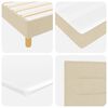 vidaXL Cama tipo Box Spring con colch&oacute;n Crema 200 x 160 cm Poli&eacute;ster