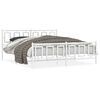 vidaXL Estructura cama sin colch&oacute;n con estribo metal blanco 183x213 cm