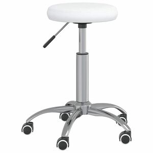 vidaXL Silla de comedor de cuero sint&eacute;tico blanco