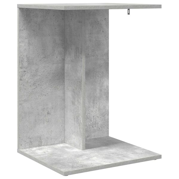 vidaXL Mesa lateral Gris Concreto 45 x 40 x 62,5 cm