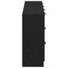 vidaXL Aparador Roble Negro 120 x 30 x 70 cm Madera de ingenier&iacute;a