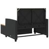 vidaXL Sof&aacute; de jard&iacute;n con cojines 2 plazas rat&aacute;n y madera acacia negro