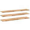 vidaXL Estante flotante 3 uds madera acacia acabado aceite 120x30x2 cm