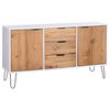vidaXL Vitrina New York 130.6 x 43 x 73.6 cm Madera maciza de pino
