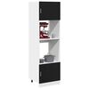 vidaXL Mueble colgante con estante Roble Negro 60 x 57 x 207 cm