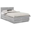 vidaXL Estructura de cama con cabecera Gris Sonoma 135 x 190 cm