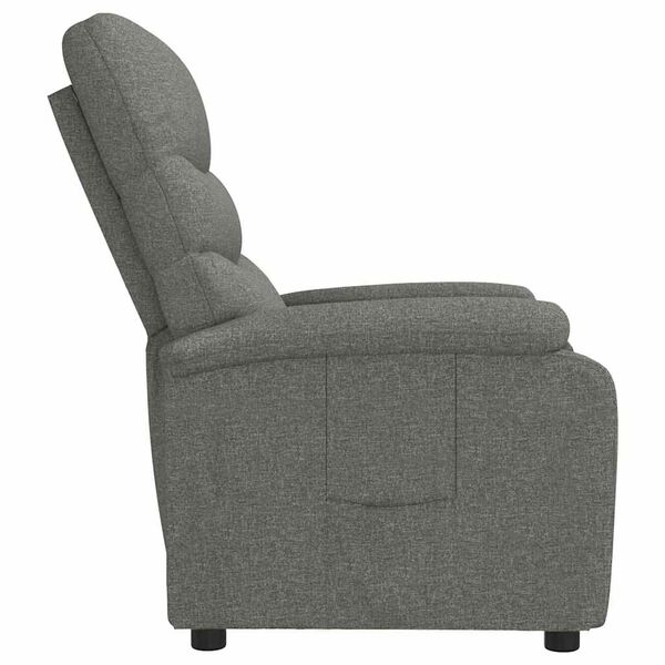 vidaXL Sillón reclinable de tela gris oscuro