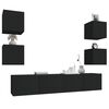 vidaXL Set de muebles para TV 6 piezas madera contrachapada negro