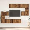 vidaXL Conjunto de mueble de TV 8 pcs Madera envejecida