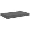 vidaXL Estantes flotantes de pared 4 uds MDF gris brillo 40x23x3,8 cm