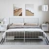 vidaXL Estructura cama sin colch&oacute;n con estribo metal blanco 183x213 cm