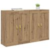 vidaXL Mueble de pared 2 pcs Roble artesanal 69,5 x 34 x 90 cm