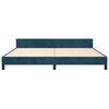 vidaXL Estructura cama sin colch&oacute;n terciopelo azul oscuro 200x200 cm