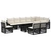 vidaXL Conjunto de sof&aacute;s de jard&iacute;n 11 uds. Negro y Blanco Crema