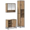vidaXL Juego de muebles de ba&ntilde;o 3 uds. Roble artisan