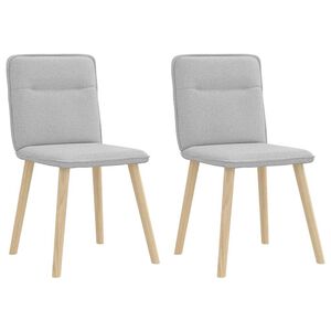 vidaXL Sillas de comedor 2 uds tela gris nube