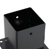 vidaXL Bases para postes cuadradas 4 uds. Antracita 121x121 mm