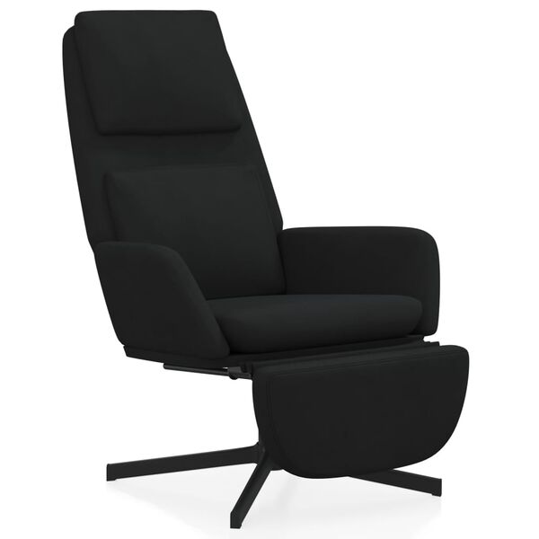 vidaXL Sill&oacute;n de relax con reposapi&eacute;s terciopelo negro