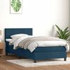 vidaXL Cama box spring con colch&oacute;n terciopelo azul oscuro 90x210 cm