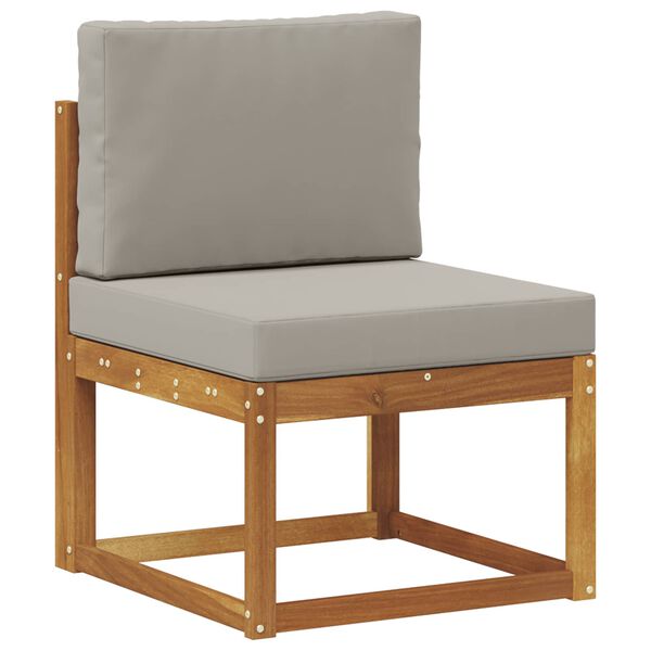 vidaXL Conjunto de sof&aacute;s de exterior 9 pcs Gris Natural y Claro