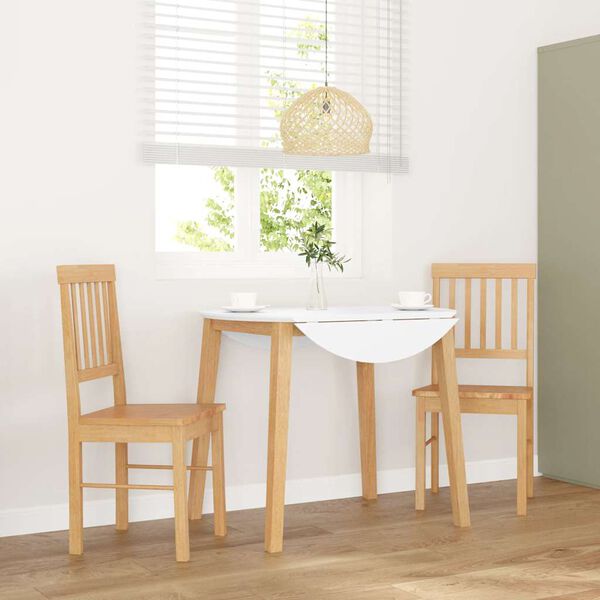 vidaXL Sillas de comedor 2 unidades madera maciza de caucho