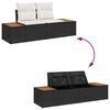 vidaXL Conjunto de sof&aacute; de jard&iacute;n con almohada 9 pcs Negro Polirat&aacute;n