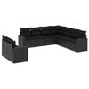 vidaXL Set de sof&aacute;s de jard&iacute;n 8 piezas y cojines rat&aacute;n sint&eacute;tico negro