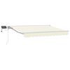 vidaXL Armaz&oacute;n de toldo manual con LEDs Crema y Blanco 2,5 x 2 m