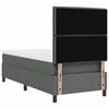 vidaXL Cama tipo Box Spring con colch&oacute;n Gris oscuro 80 x 200 cm tela