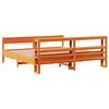 vidaXL Cama sin colch&oacute;n madera maciza de pino marr&oacute;n cera 180x200 cm