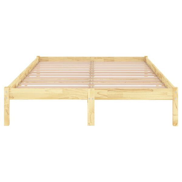 vidaXL Estructura de cama doble peque&ntilde;a sin colch&oacute;n madera maciza