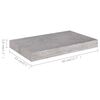 vidaXL Estantes flotantes de pared 4 uds gris MDF 40x23x3,8 cm