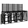 vidaXL Cobertizo cu&aacute;druple para cubos de basura madera de pino negro