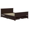 vidaXL Estructura cama 4 cajones madera pino marr&oacute;n oscuro 160x200 cm