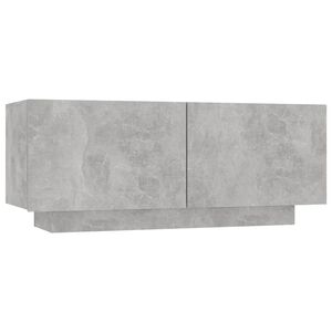 vidaXL Mueble para TV contrachapada gris hormigón 100x35x40 cm