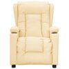 vidaXL Sillón de masaje eléctrico cuero sintético crema