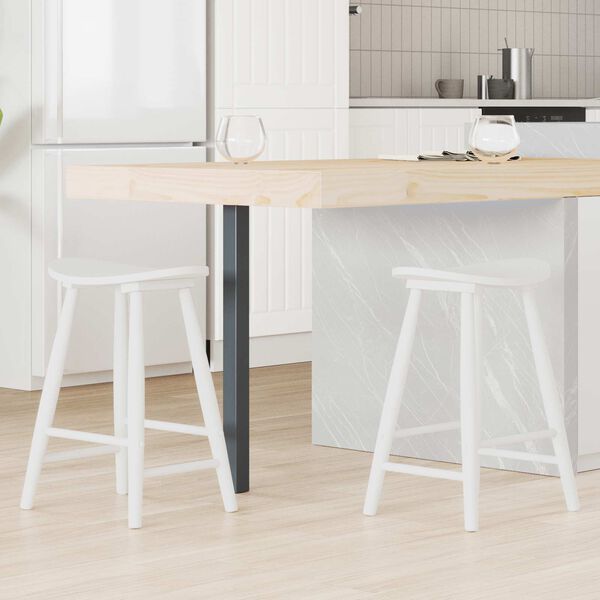 vidaXL Sillas de comedor 2 pcs 46 x 37 x 63 cm Madera de Caucho S&oacute;lido