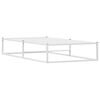 vidaXL Estructura de cama sin colch&oacute;n de metal blanco 90x200 cm