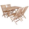 vidaXL Conjunto de Muebles de Jard&iacute;n 5 uds. Natural