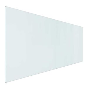 vidaXL Placa de vidrio para chimenea Transparente 120 x 50 cm Cristal
