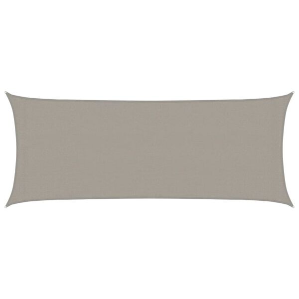 vidaXL Toldo de vela rectangular HDPE gris claro 160 g/m&sup2; 2x5 m