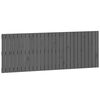 vidaXL Cabecero de cama de pared madera maciza pino gris 166x3x60 cm