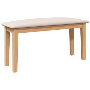 vidaXL Banco 90 cm Madera Maciza Caucho