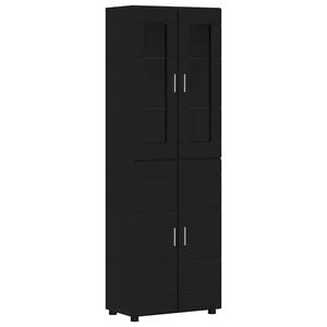vidaXL Aparador alto FLORIN 60 x 35 x 182 cm Negro